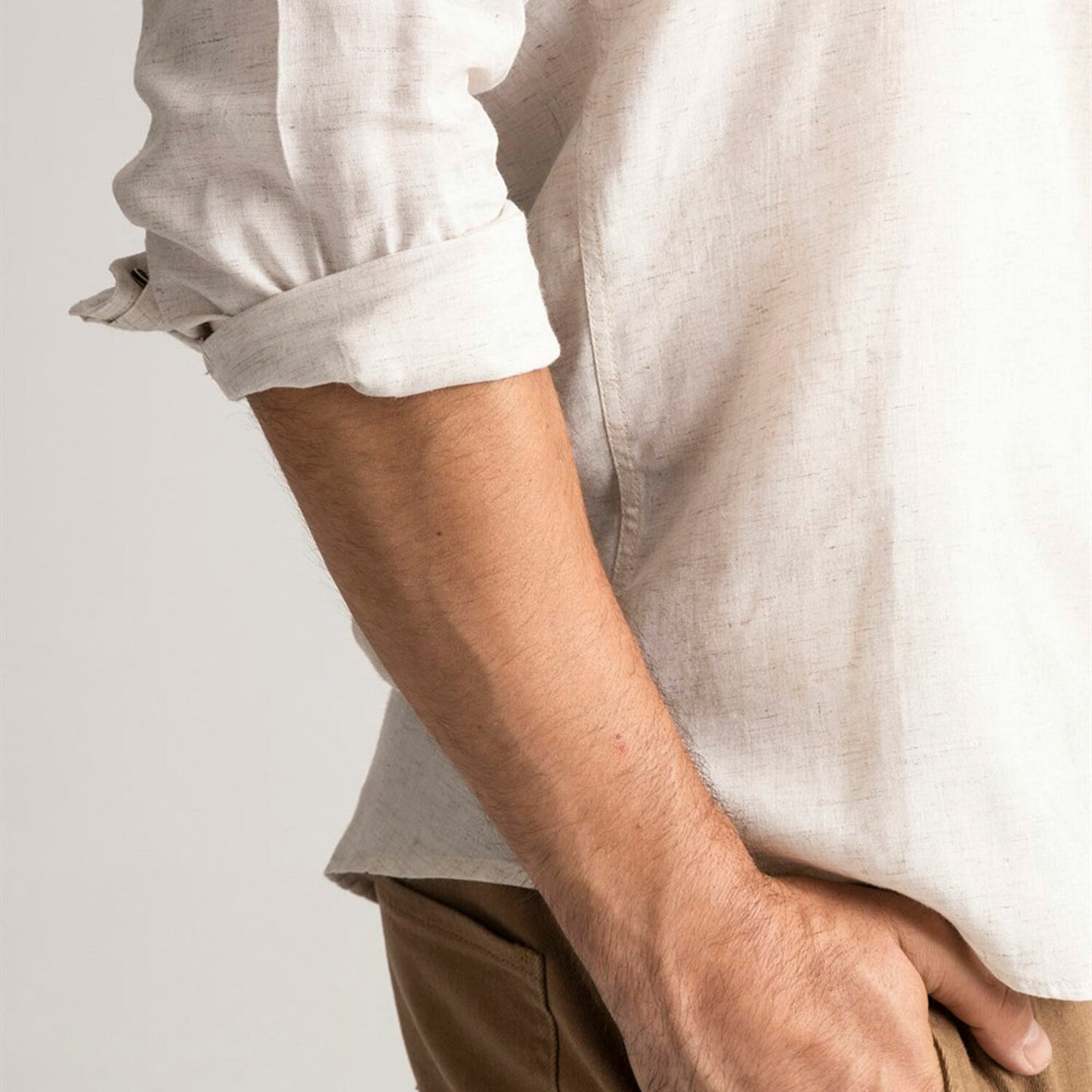 Wide Collar Dress Shirt - Earth