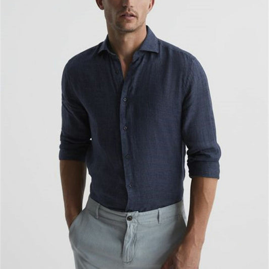 Organic Dress Shirt - Navy