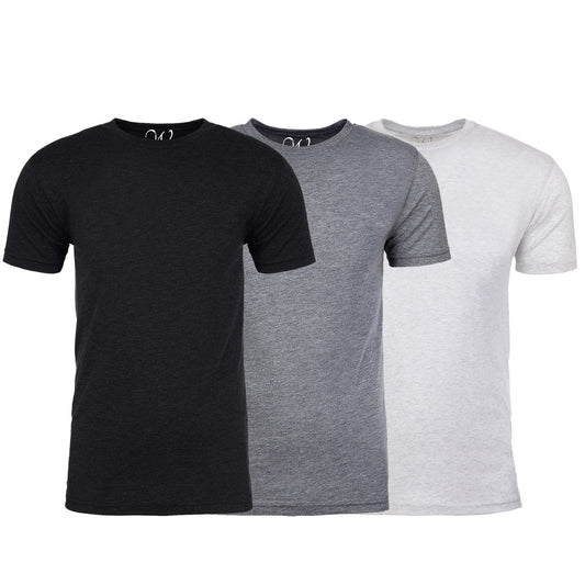 Soft Heathered Crew Neck Tee - 3 Pack