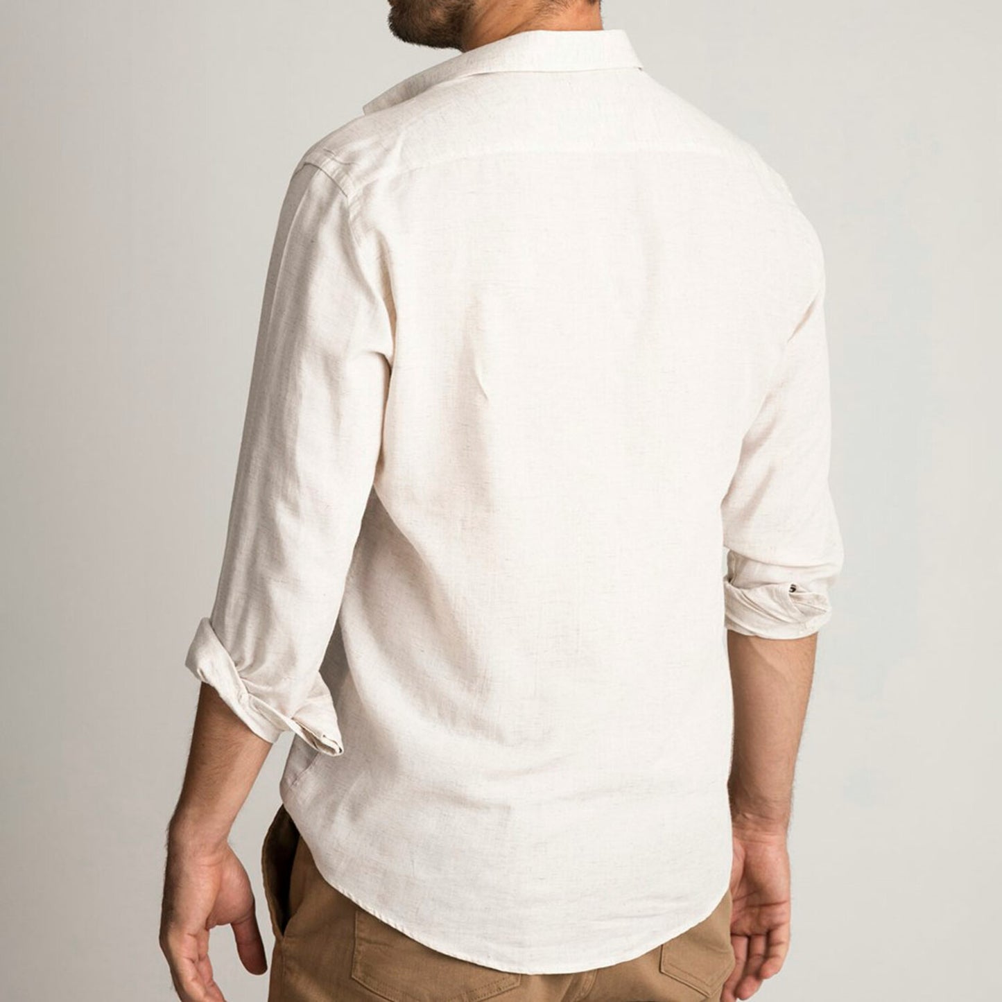 Wide Collar Dress Shirt - Earth