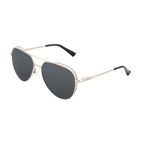 Lyra Polarized Sunglasses - Silver + Black
