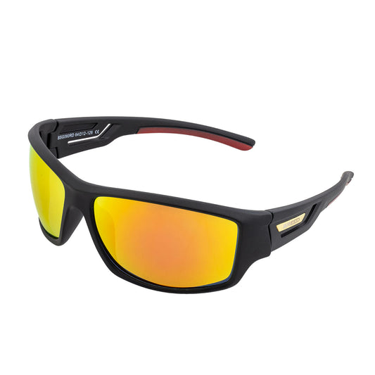 Aquarius Polarized Sunglasses - Black + Red-Yellow