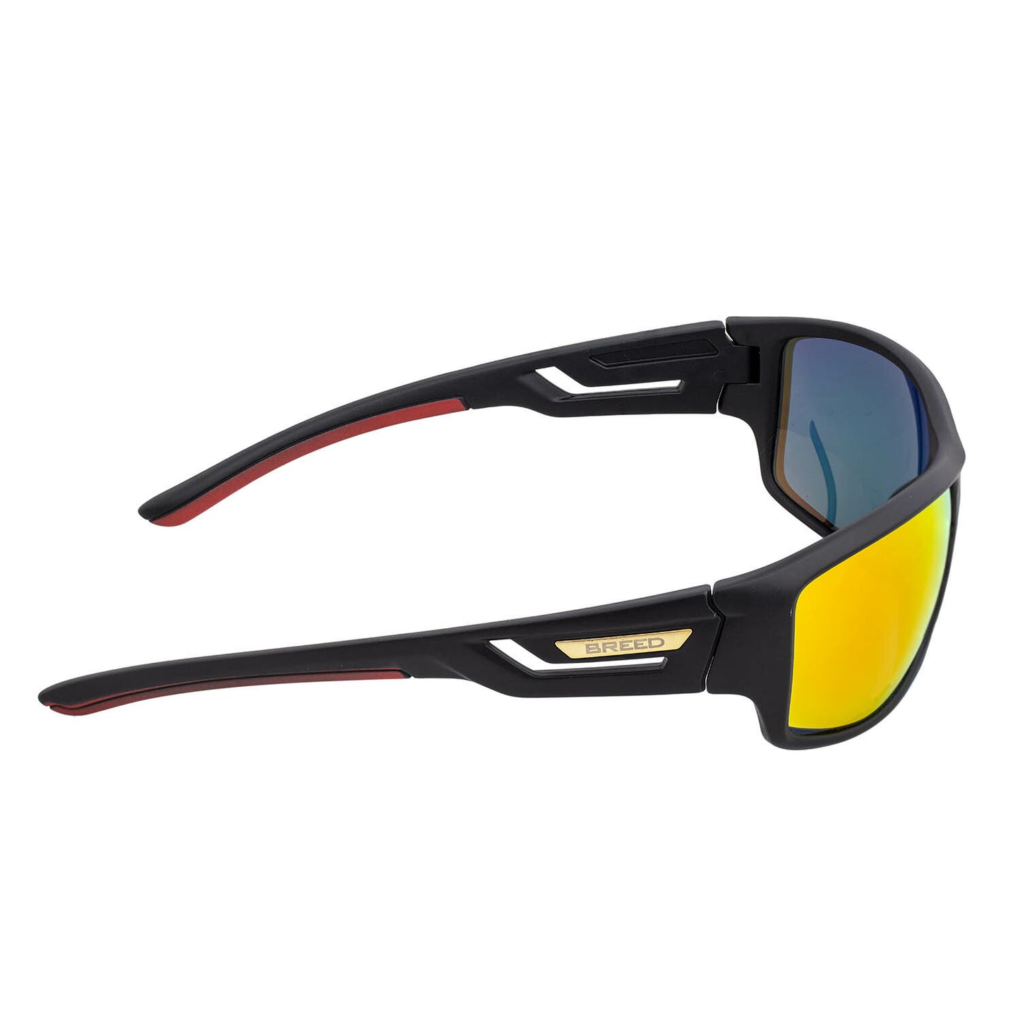 Aquarius Polarized Sunglasses - Black + Red-Yellow