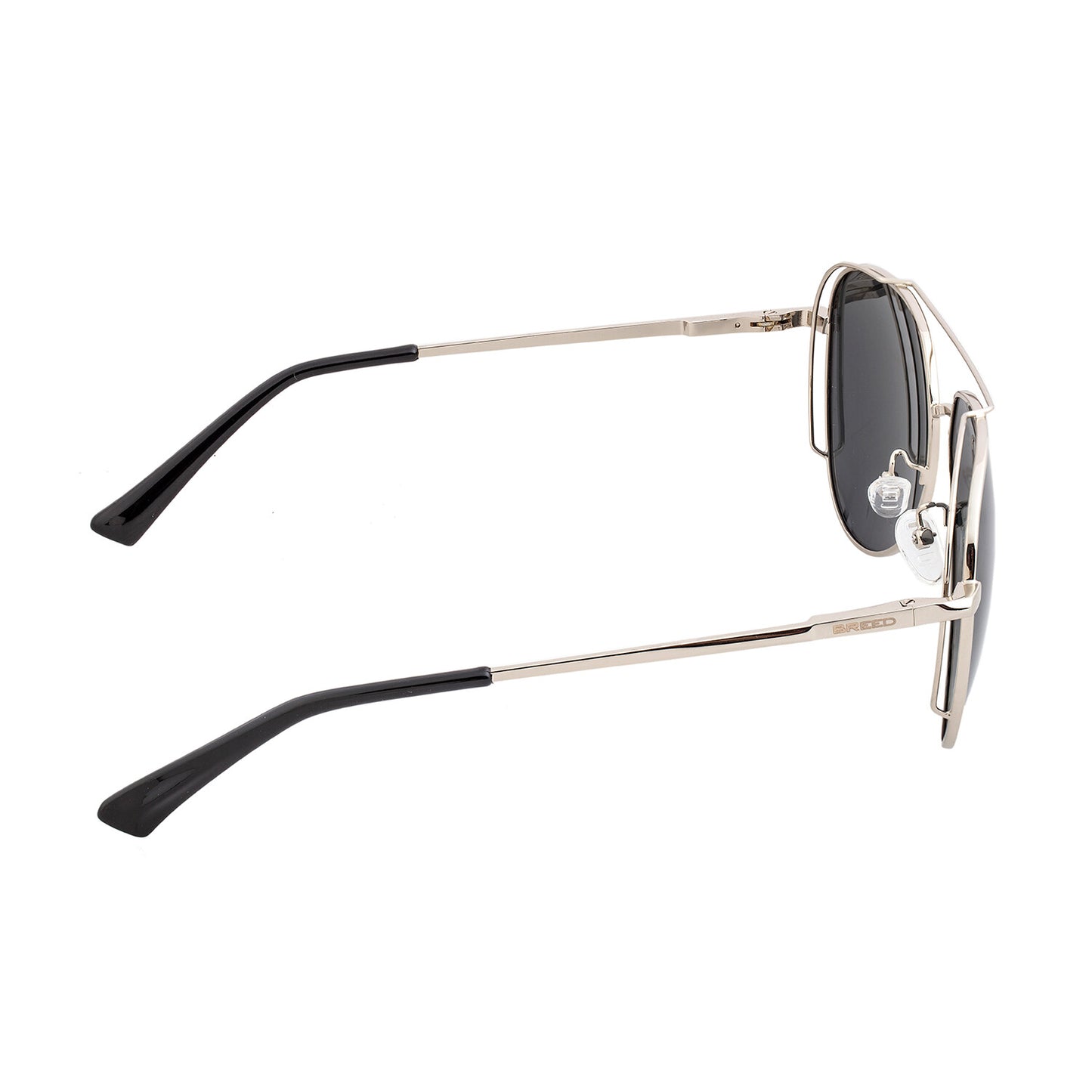 Lyra Polarized Sunglasses - Silver + Black